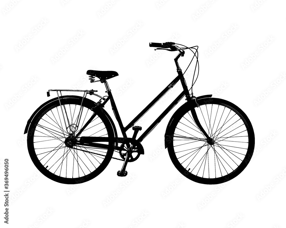 Fototapeta premium Silhueta de diversos modelos de bicicleta 