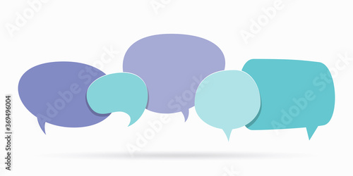 Speech bubble flat vector design