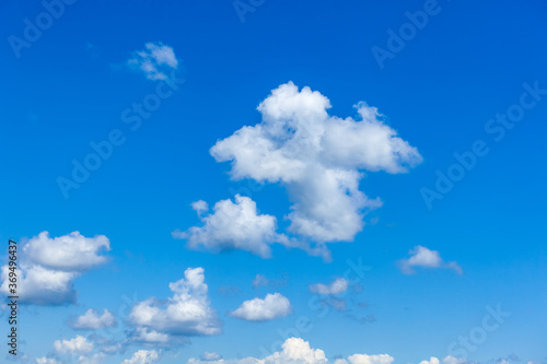 Blue sky background with white clouds  nature