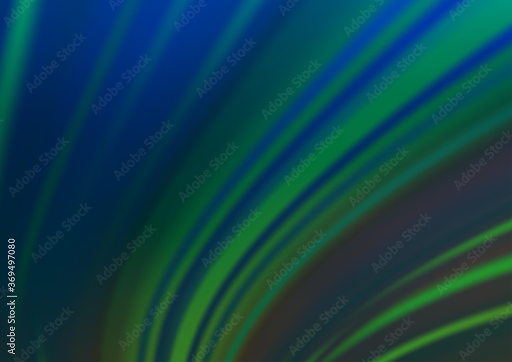Dark Blue, Green vector bokeh and colorful pattern. Modern geometrical abstract illustration with gradient. The template can be used for your brand book.