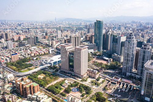  This is a view of the Banqiao district in New Taipei where many new buildings can be seen, the building in the center is Banqiao station, Skyline of New taipei city