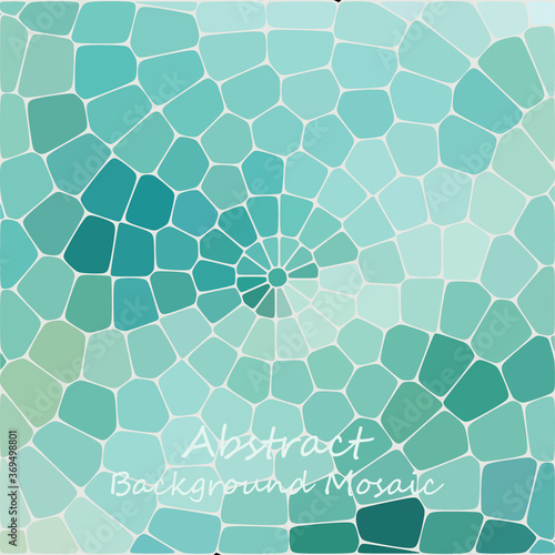 Round pattern of paving slabs. Multi-colored stone mosaic.