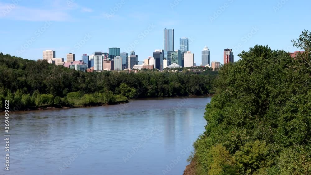 City of Edmonton Downtown View in the River Valley East City of Edmonton Downtown View in the River Valley East