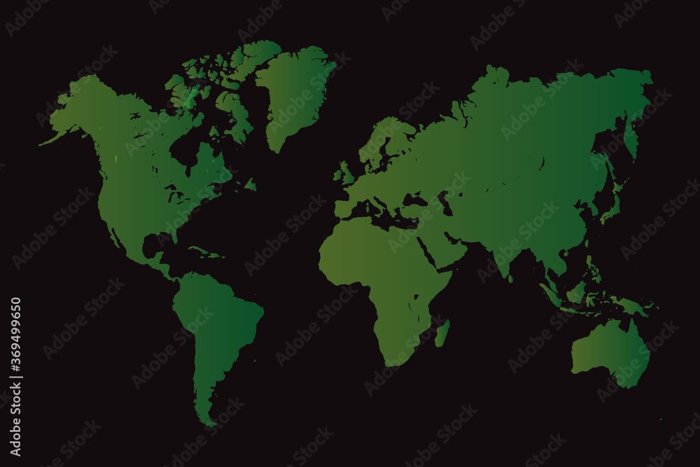 world map illustration vector eps10. black background