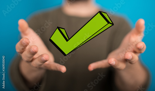 hand with mark