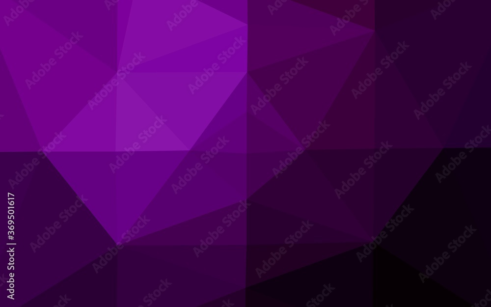 Obraz premium Dark Purple vector shining triangular pattern. Creative illustration in halftone style with gradient. Triangular pattern for your business design.