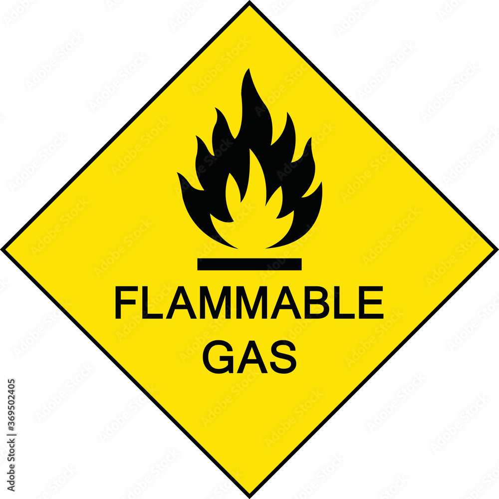 Flammable transport hazard sign and symbol Flammable transport hazard sign and symbol