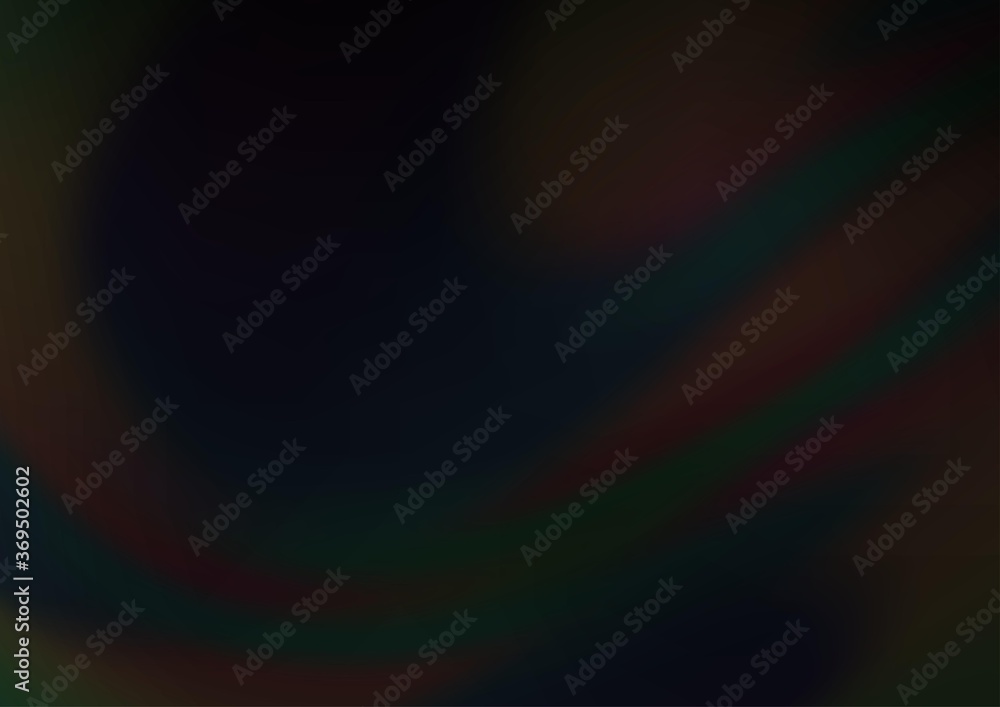 Dark Black vector blurred shine abstract template. A vague abstract illustration with gradient. The background for your creative designs.