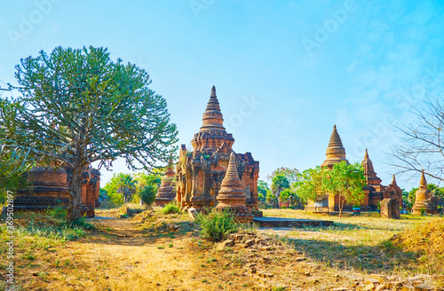 Old stupad in New Bagan, Myanmar photo