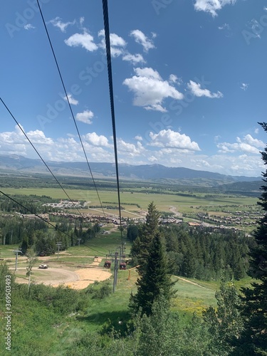 cable car in the mountains