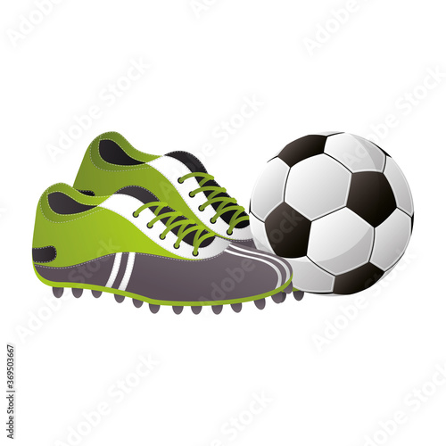soccer sport balloon football with shoes equipment