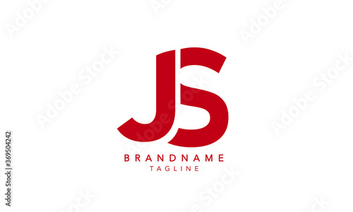 Alphabet letters Initials Monogram logo JS, SJ, J and S