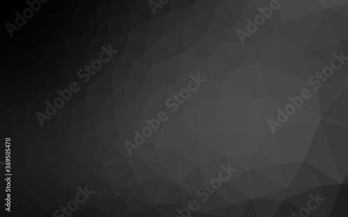 Dark Silver, Gray vector blurry triangle texture. A completely new color illustration in a vague style. Brand new design for your business.