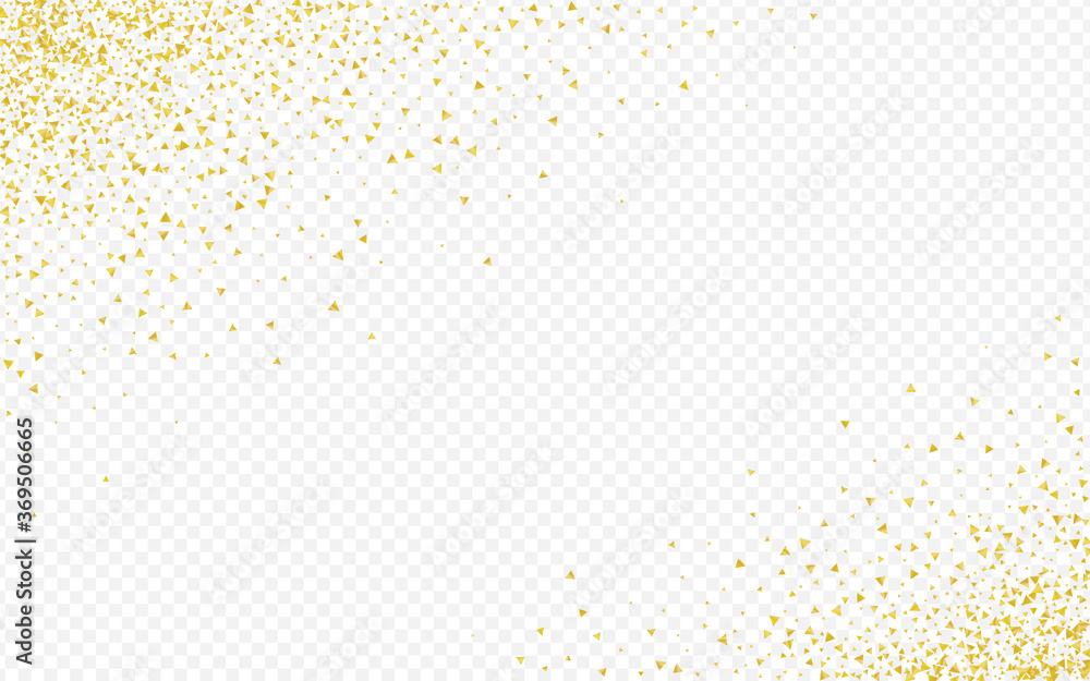 Gold Sequin Isolated Transparent Background. 