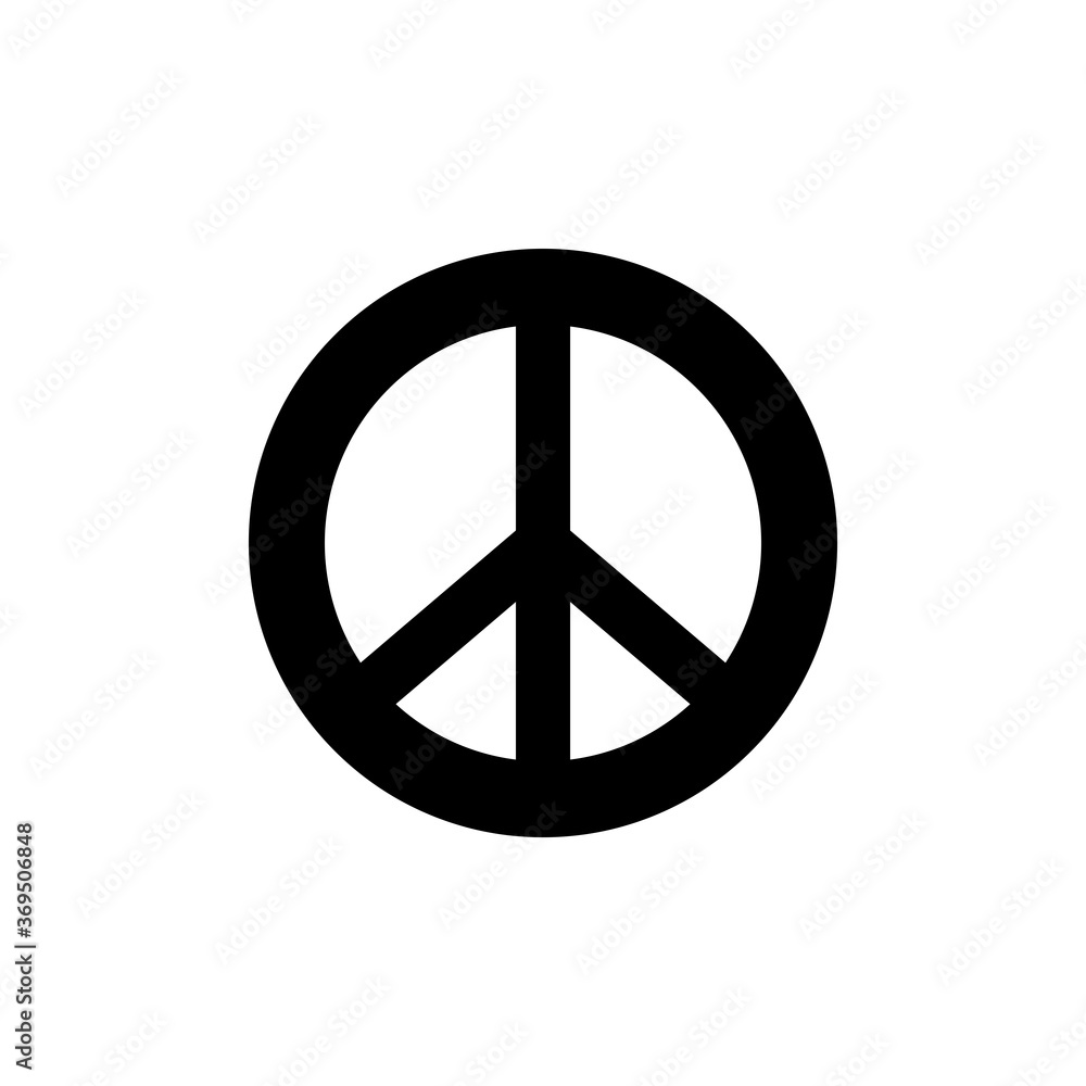 Peace Icon Vector Illustration in Trendy Flat Design Peace Icon Vector Illustration in Trendy Flat Design