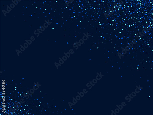Dark Falling Vector Sparkle Illustration. Blue 