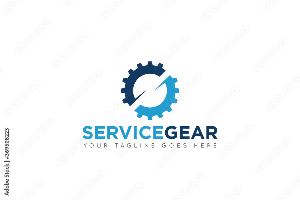 Fototapeta premium modern gear service logo, icon, symbol, vector illustration