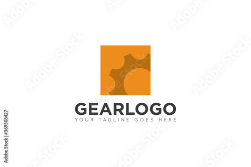 modern gear service logo, icon, symbol, vector illustration
