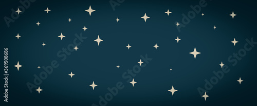 Fototapeta Naklejka Na Ścianę i Meble -  Many small stars pattern in dark blue background