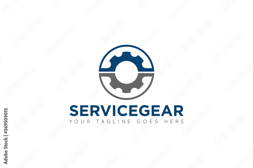 Fototapeta premium modern gear service logo, icon, symbol, vector illustration