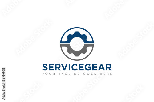 modern gear service logo, icon, symbol, vector illustration