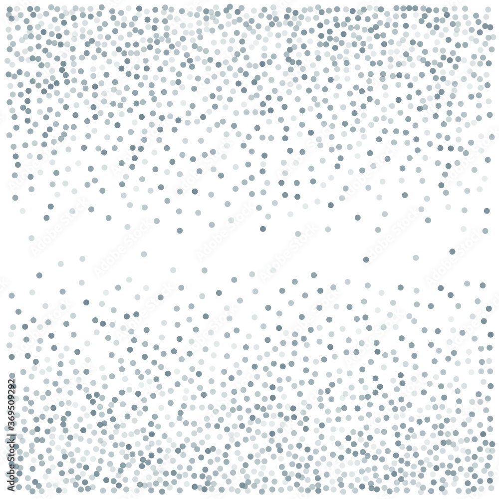 Silver glitter background, metal christmas confetti falling. light magic shining Flying glitter dots, sparkle particles vector border backdrop. shimmer shiny halftone Silver glitter background, metal christmas confetti falling. light magic shining Flying glitter dots, sparkle particles vector border backdrop. shimmer shiny halftone