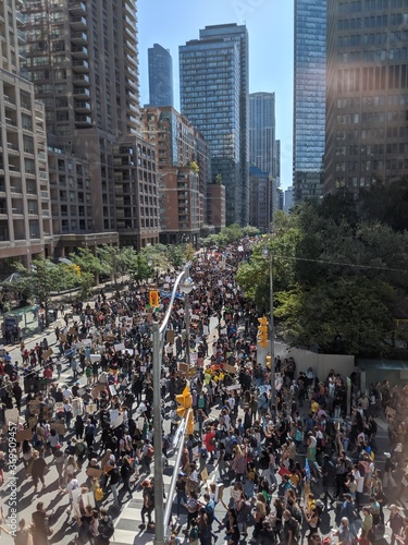 City protest march