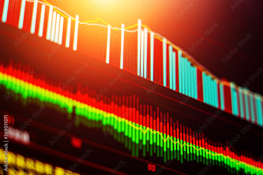 Fototapeta premium Stock market securities trading data background