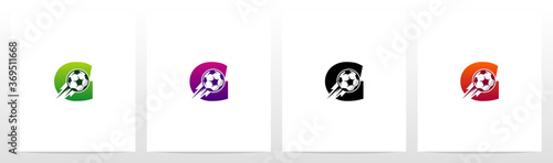 Soccer Ball On Letter Logo Design G