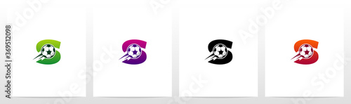 Soccer Ball On Letter Logo Design S