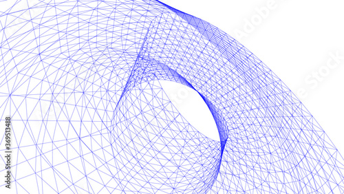 Architectural drawing. Geometric background 3d