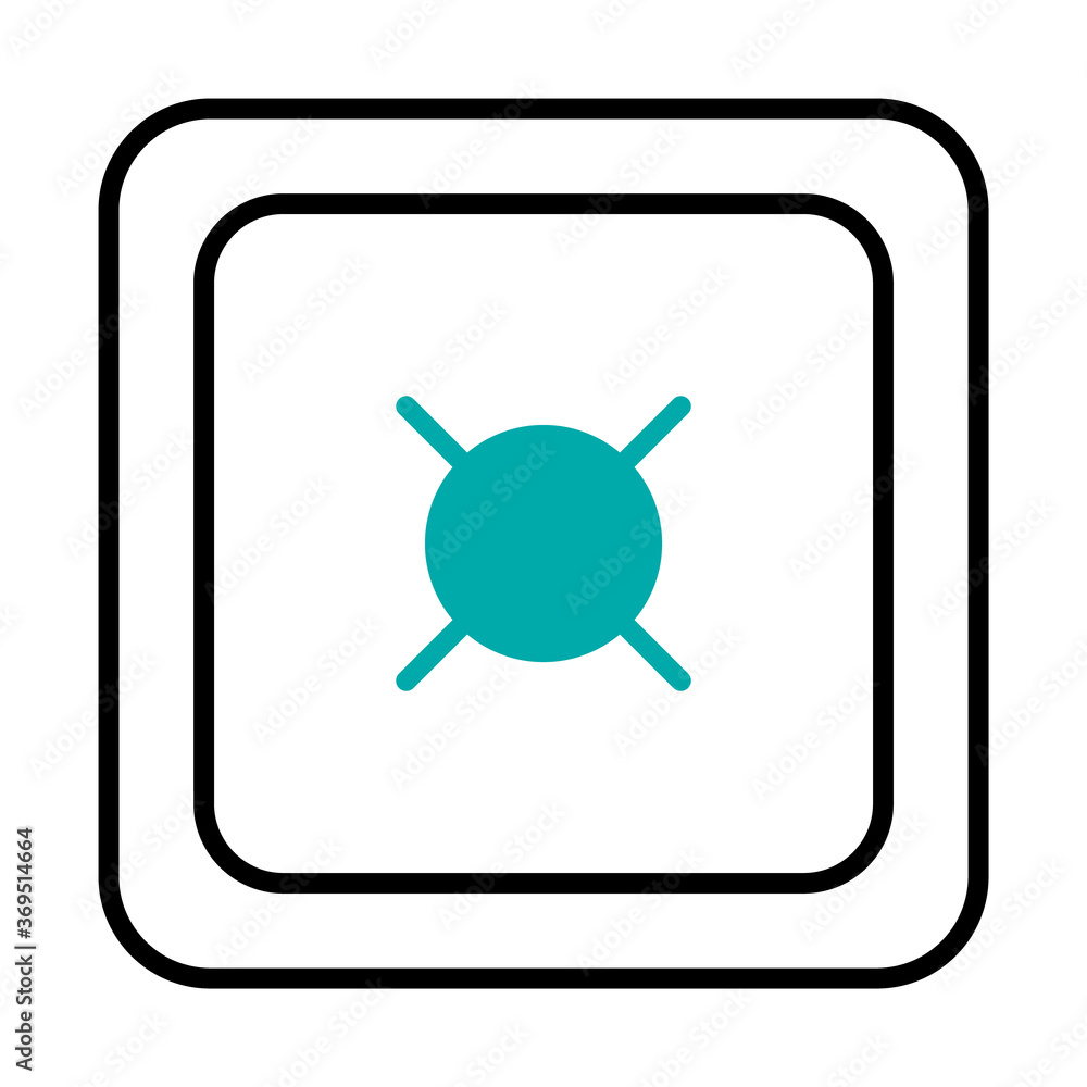 strongbox icon image, half line half color style strongbox icon image, half line half color style