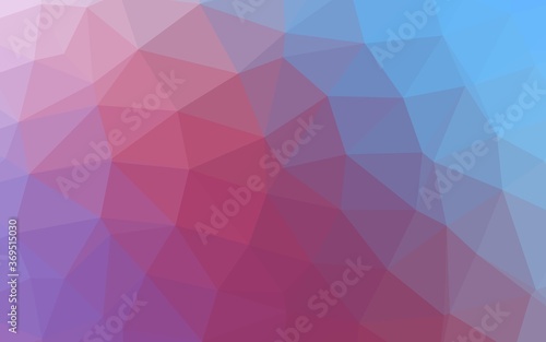 Light Blue, Red vector shining triangular pattern. A sample with polygonal shapes. Brand new style for your business design.