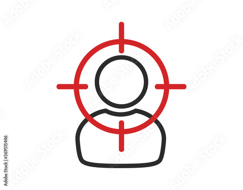 Customer focus icon. Target icon. 