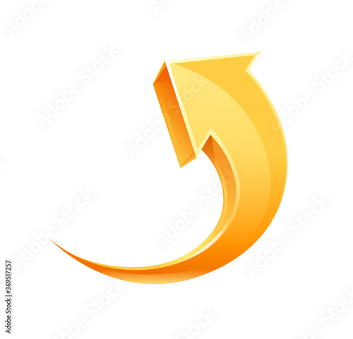 cute colorful three-dimensional arrow for web