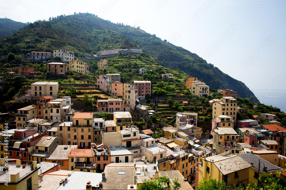 Fototapeta premium Riomaggiore town in Cinque Terre, La Spezia, italy