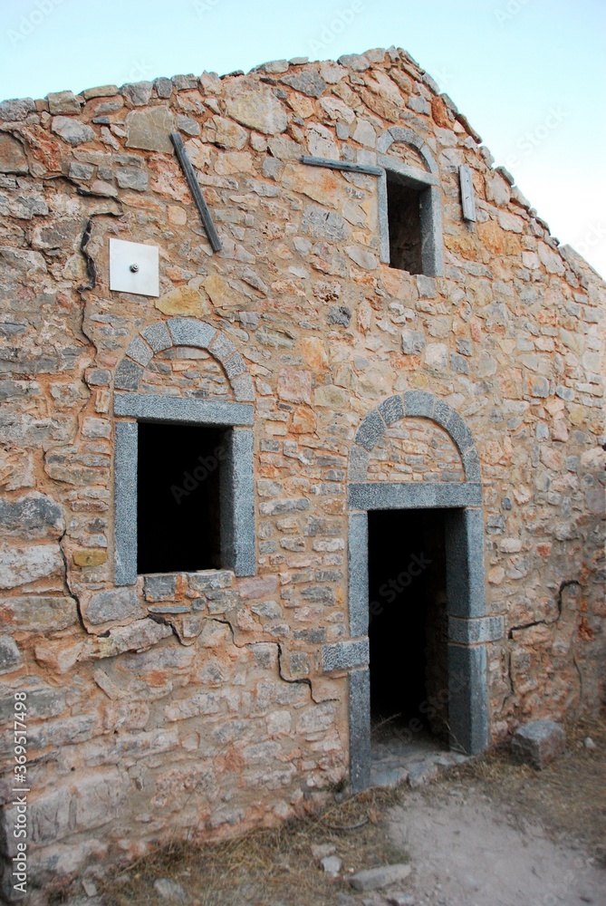 Old house at the deserted village of Anavatos, in Chios island, Greece, August 7 2012. Old house at the deserted village of Anavatos, in Chios island, Greece, August 7 2012.
