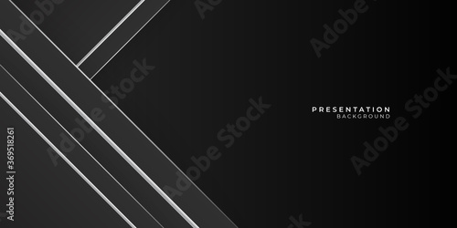 Black abstract paper presentation background