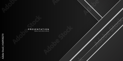 Black abstract paper presentation background