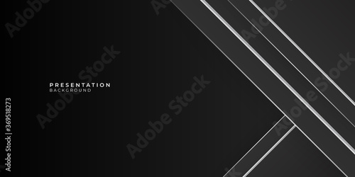 Black abstract paper presentation background