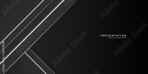 Black abstract paper presentation background
