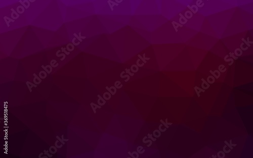 Dark Purple vector triangle mosaic template. Shining illustration, which consist of triangles. Template for your brand book.