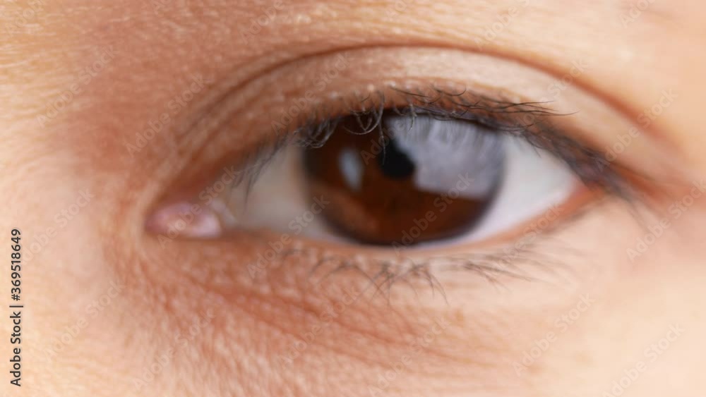 Close Up of Asian woman blinking Eyes and little freckles on her beautiful face. Close Up of Asian woman blinking Eyes and little freckles on her beautiful face.
