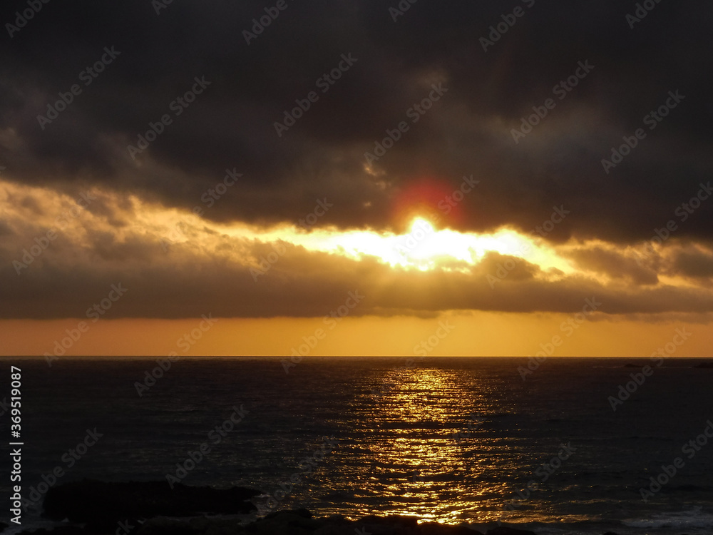 sunset over the sea sunset over the sea