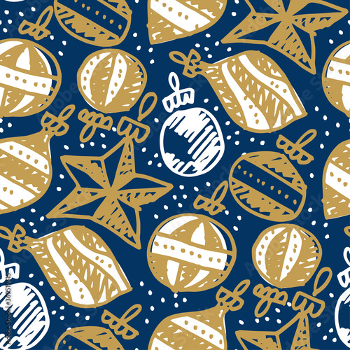 Winter holiday xmas baubles...