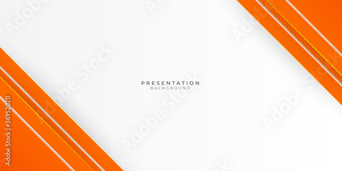 Presentation template. Orange elements for slide presentations on a white background. Use also as a flyer, brochure, corporate report, marketing, advertising, annual report, banner. Vector
