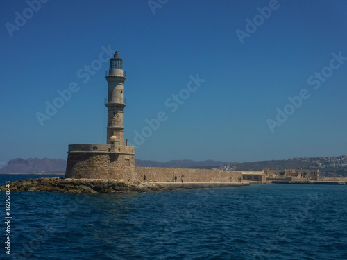 Venetian Lighthouse Chania Harbour Crete