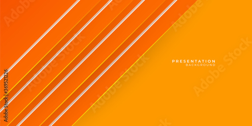Modern orange yellow white abstract presentation background design banner