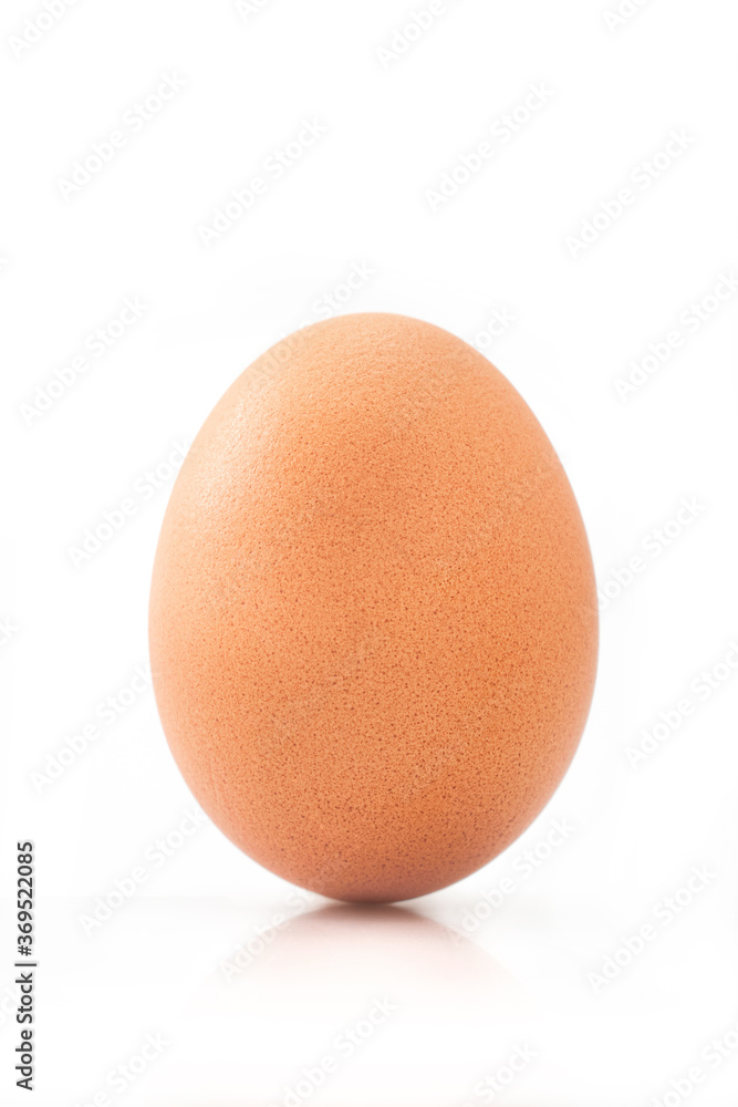 Brown chicken egg isolated on white background. Brown chicken egg isolated on white background.