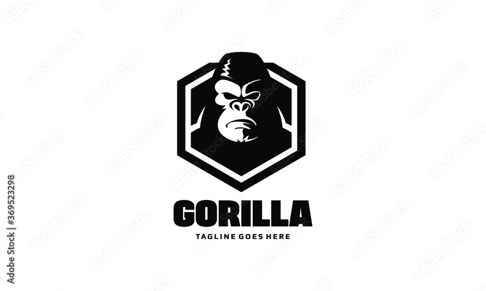 Gorilla Shield Logo - King Kong Vector